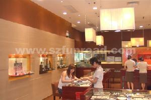Designer Professional Glass Jewelry Display Cases, Display Cabinet With Led Light Available