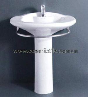 Pedestal Wash Basin, Corner Pedestal Sink A4060