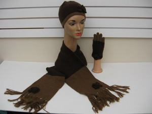 Cashmere Hat, Glove, Scarf