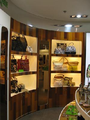 Famous Brand Bag Display Cabinet And Display Showcases , Stands