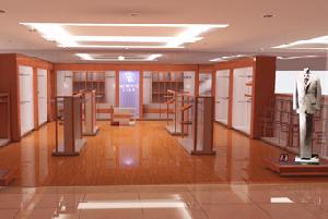 Clothe , Garment And Bag Display Cabinet And Showcases In The Retail Store