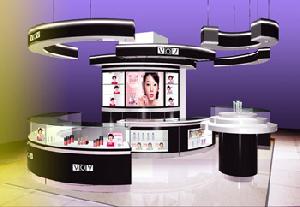 Cosmetic Display And Showcases In The Retail Shop And Store