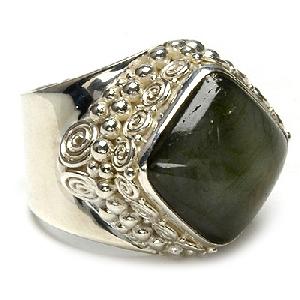 Gems Stone Silver Ring