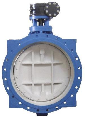 din cast iron eccentric flanged butterfly valve