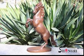 Cast Iron Tall Rearing Horse Statue