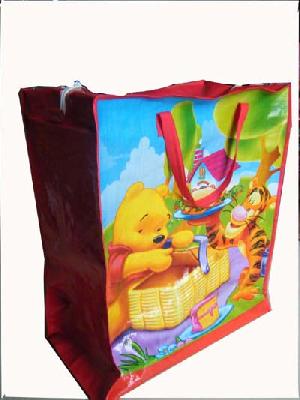 Bear And Tiger Colored Recycled Shopping Bag