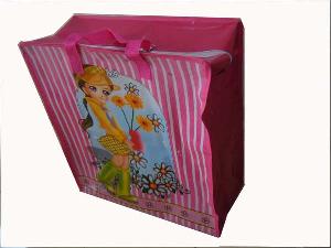 Pink Pretty Girl Recycled Woven Tote Bag