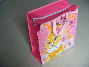 Pink Rabbit Miss Bonny With Strawberry Recycled Plastic Bag