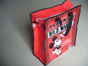 Red Mickey Woven Shopping Bag