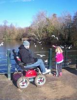 wheelchair cross obstacle eg ramp beach grass pithead