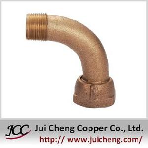 bronze curved fitting nut elbow odm