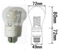 Dimmable Ccfl, Clear Or Frost Glass Cover, 8w-10w-5w