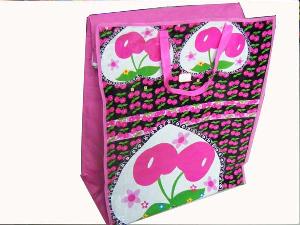 Cherry Heart Folded Bag With Handle And Zipper