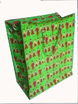 boy green colored recycled shopping bag