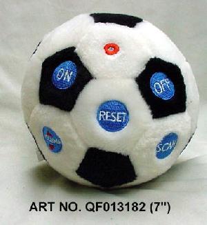 Plush Electronic Toys Qf013182 Plush Scan Radio In Ball Shaped Football