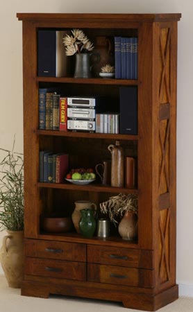 Wooden Bookcase Manufacturer, Exporter, Wholesaler, Indian Solid Hardwood Furniture