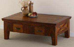 Wooden Coffee Table With Drawer, Indian Furniture Manufacturer, Exporter, Wholesaler, Suppler