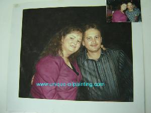 handmade portrait oil painting photo