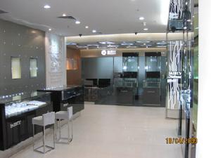 wooded glass showcases diamond jewellery store