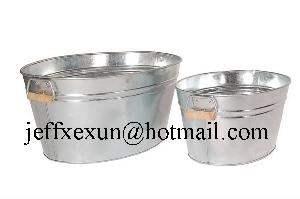 Oval Bucket, Galvanized Tub