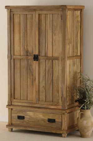 mango wood wardrobe almirah cabinet furniture exporter