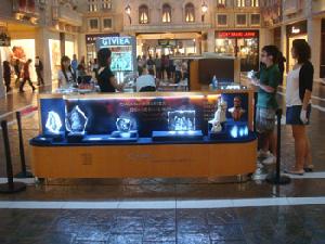 Crystal Showcases And Counter In The Macao Retail Store For Retail Crystal