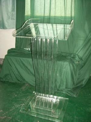 lucite podium modern