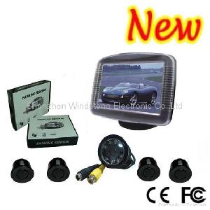 Video Car Reverse Backup Sensor System With Camera And Built-in 3.5 Inch Tft Monitor Rd-735sc4