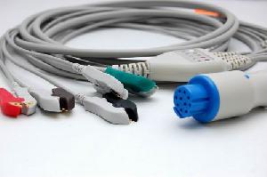 Detex 5 Lead One Piece Ecg Cable , Clip End
