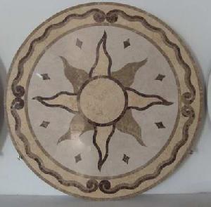 water jet marble medallions pattern inlay insert flooring medallion hotel porjects