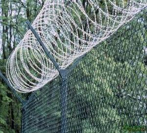 barbed wire security fence fencing