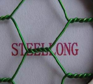 green pvc coated hexagonal wire netting hex mesh