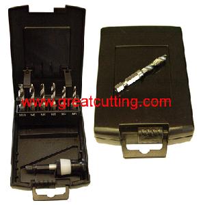 Combined Taps And Drill Set In Plastic Box