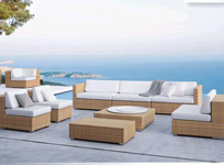 Synthetic Rattan Sofa Set Plastic Wicker Furniture