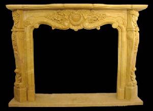 cast stone fireplace