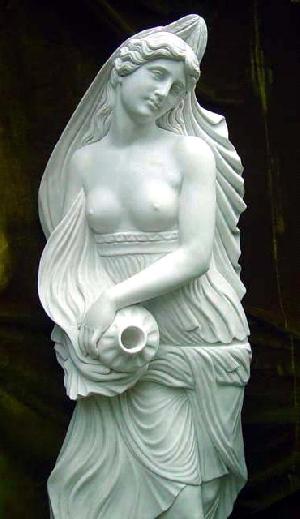 White Marble Angel Sculpture