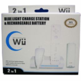 wii blue light charge station stand