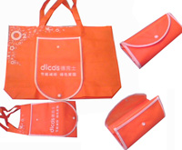 Orange Folded Non-woven Tote Bag