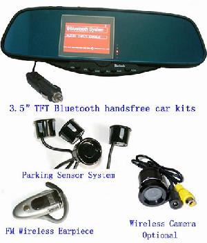 Offering Bluetooth Stereo Handsfree Rear View Mirror Car Kit With Rear View Camera Bt-728sec4