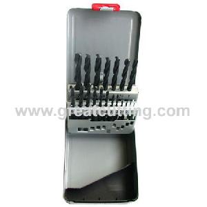 19 Pcs Drill Sets, Hss-r Twist Roll Forged Din338