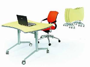 Office Table With Aluminium Alloy Base