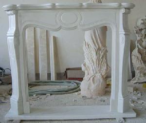 pictures wihte marble fireplace