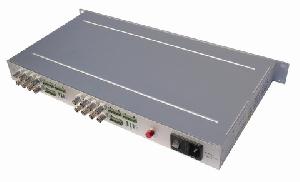 16 channel video audio alarm fiber optic transceiver