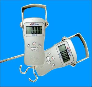 Electronic Portable Fishing Scale 50kg / 20g Aluminous Covering, Lcd Display, With Soft Measure.