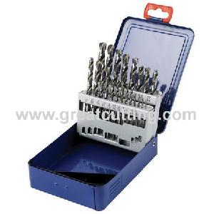 21 Pcs Inch Drills In Metal Box, Jobber Drills, Inch Size Din 338,