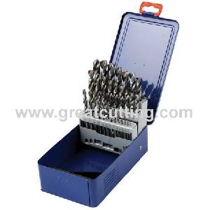 29 Pcs Inch Twist Drills In Metal Box, Jobber Drills, Inch Size,