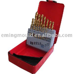 Twist Drills Din 338, Drill Bits, 19 Pcs Hss-tin Drills Set N Metal Box