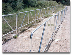 Crowd Stopper Fencing, Steel Barricades, Hot Dipped Galvanized, Zinc Plating Or Powder Coating