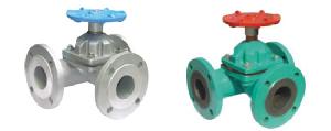 Three Way Lined Diaphragm Valve