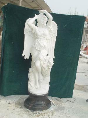 White Marble Ladies Angele Statue